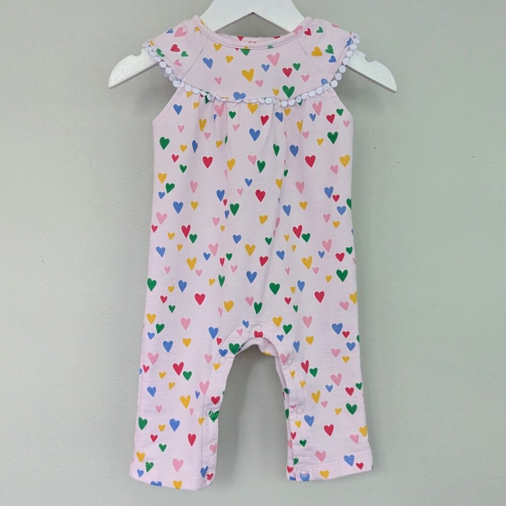 💥2/$20!! Little Me | Hearts Jumpsuit | 6M